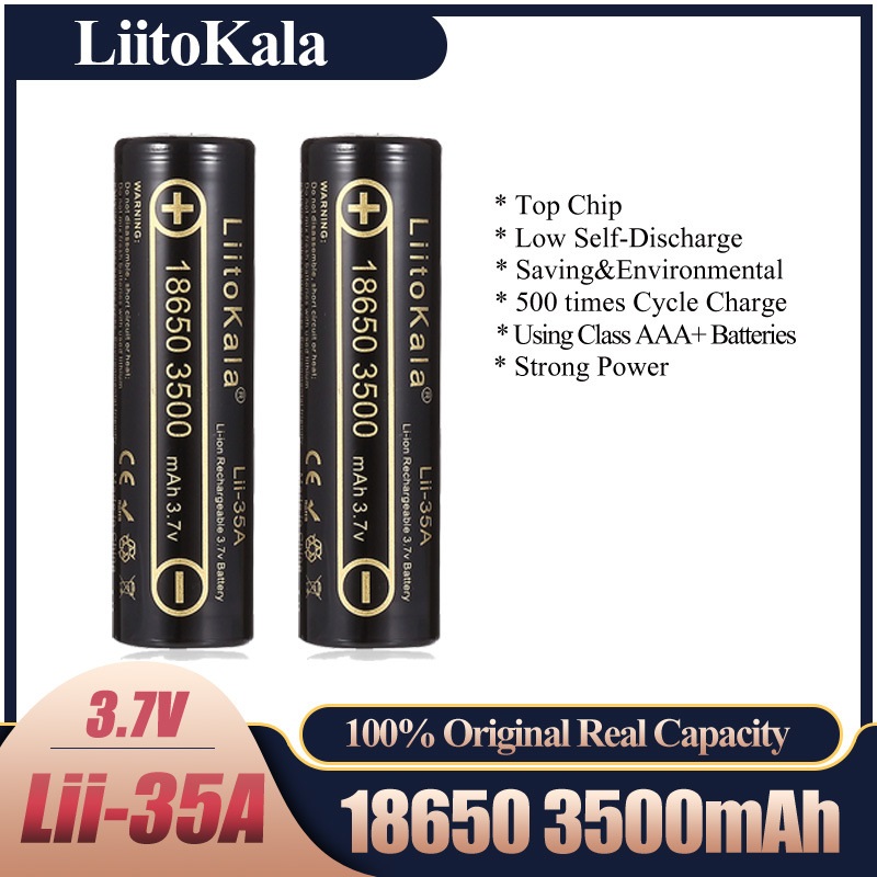 2-10pcs LiitoKala Lii-35A 1865 - Vape Battery 18650 ulasan dan harga