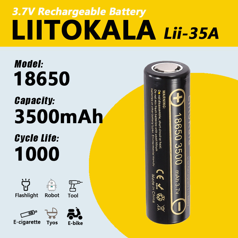 2-10pcs LiitoKala Lii-35A 1865 - Vape Battery 18650 ulasan dan harga