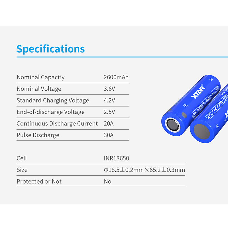 Original XTAR 18650 2600mah Ba - Vape Battery 18650 ulasan dan harga