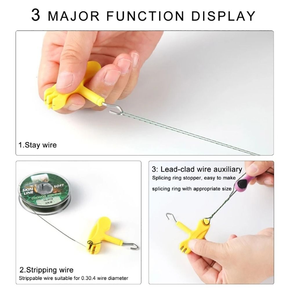 1Pcs New 3 In 1 Carp Fishing T - Mesh Coil Strip ulasan dan harga
